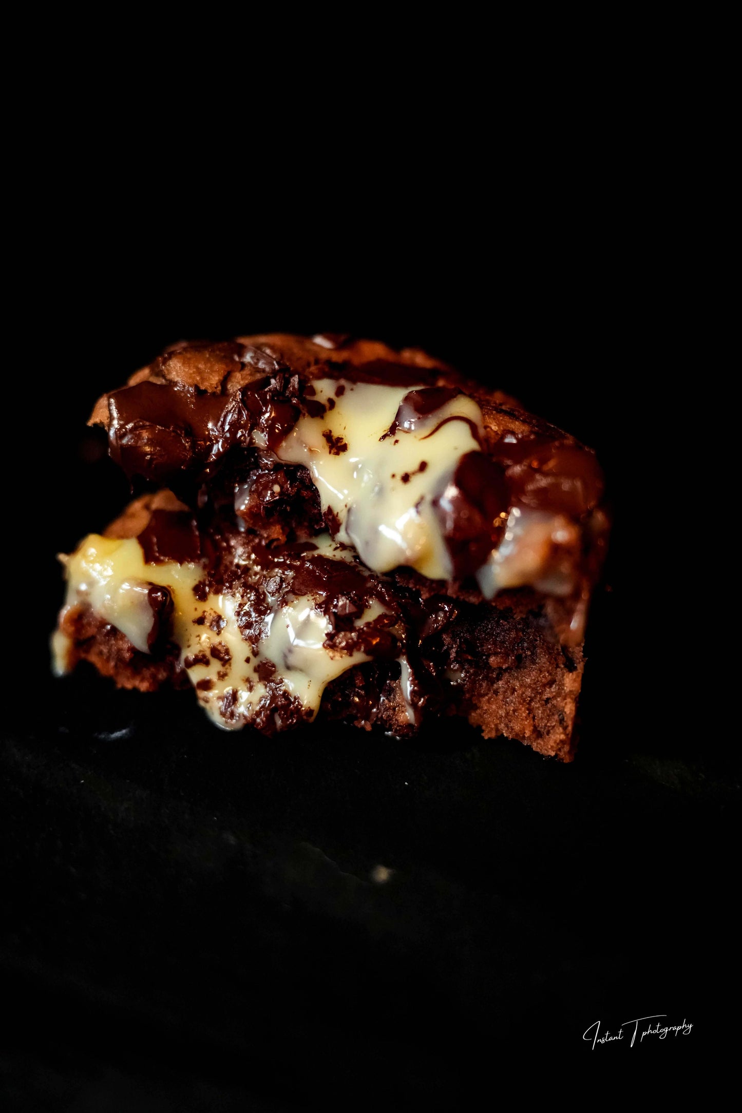 Le chocolat noir cœur fondant chocolat blanc